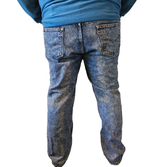 Retro 1980 Levis 549s Vintage Wash‎ Straight Leg Jeans 38x30 USA Acid Wash - Picture 8 of 16